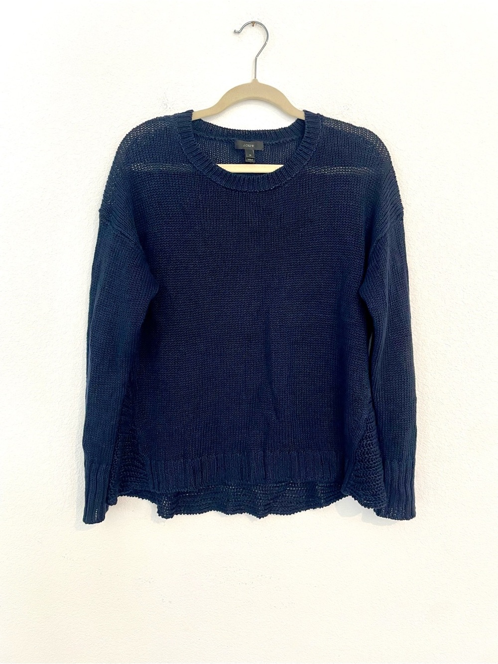 J. Crew Navy Crewneck Pullover Sweater